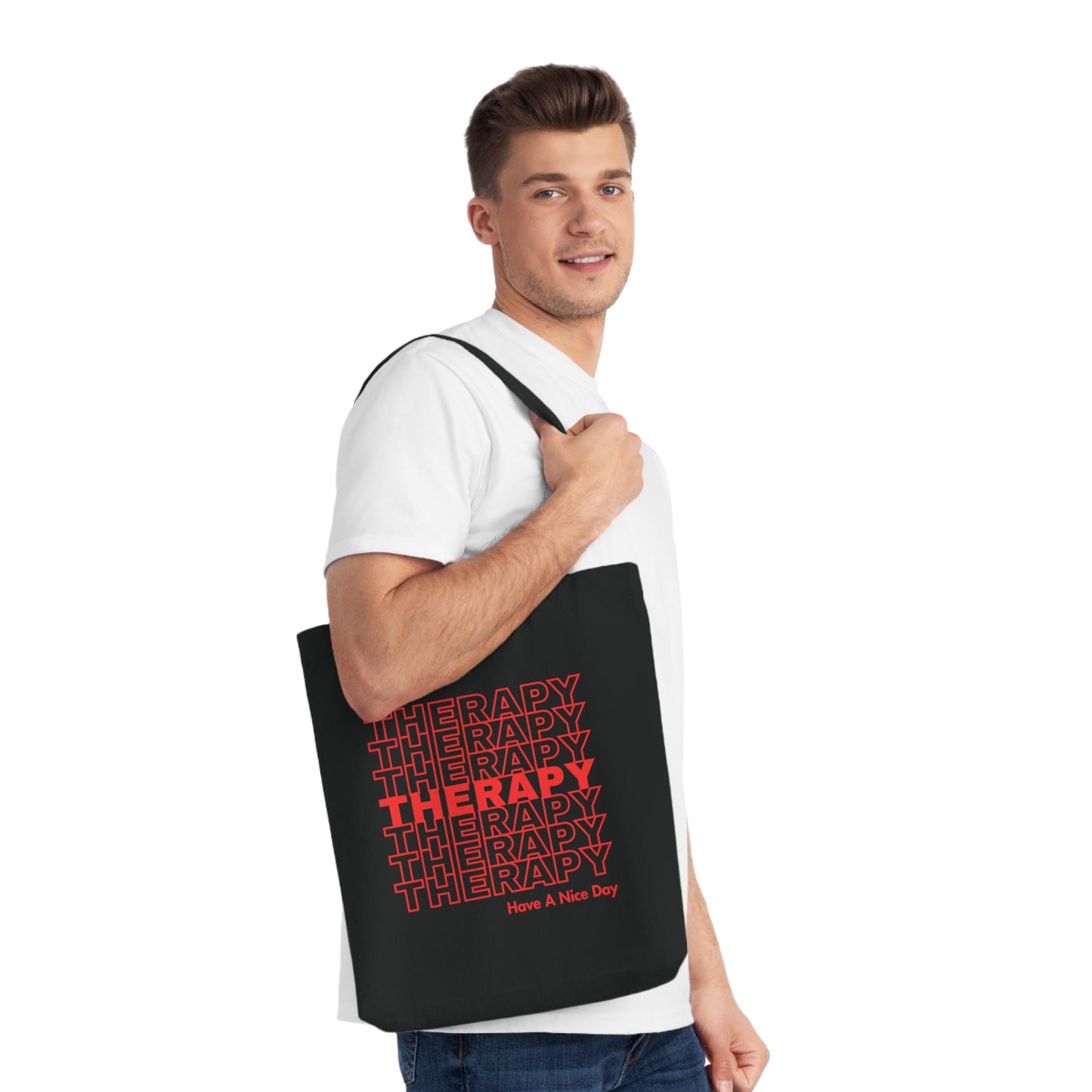 Therapy Have a Nice Day Woven Tote Bag