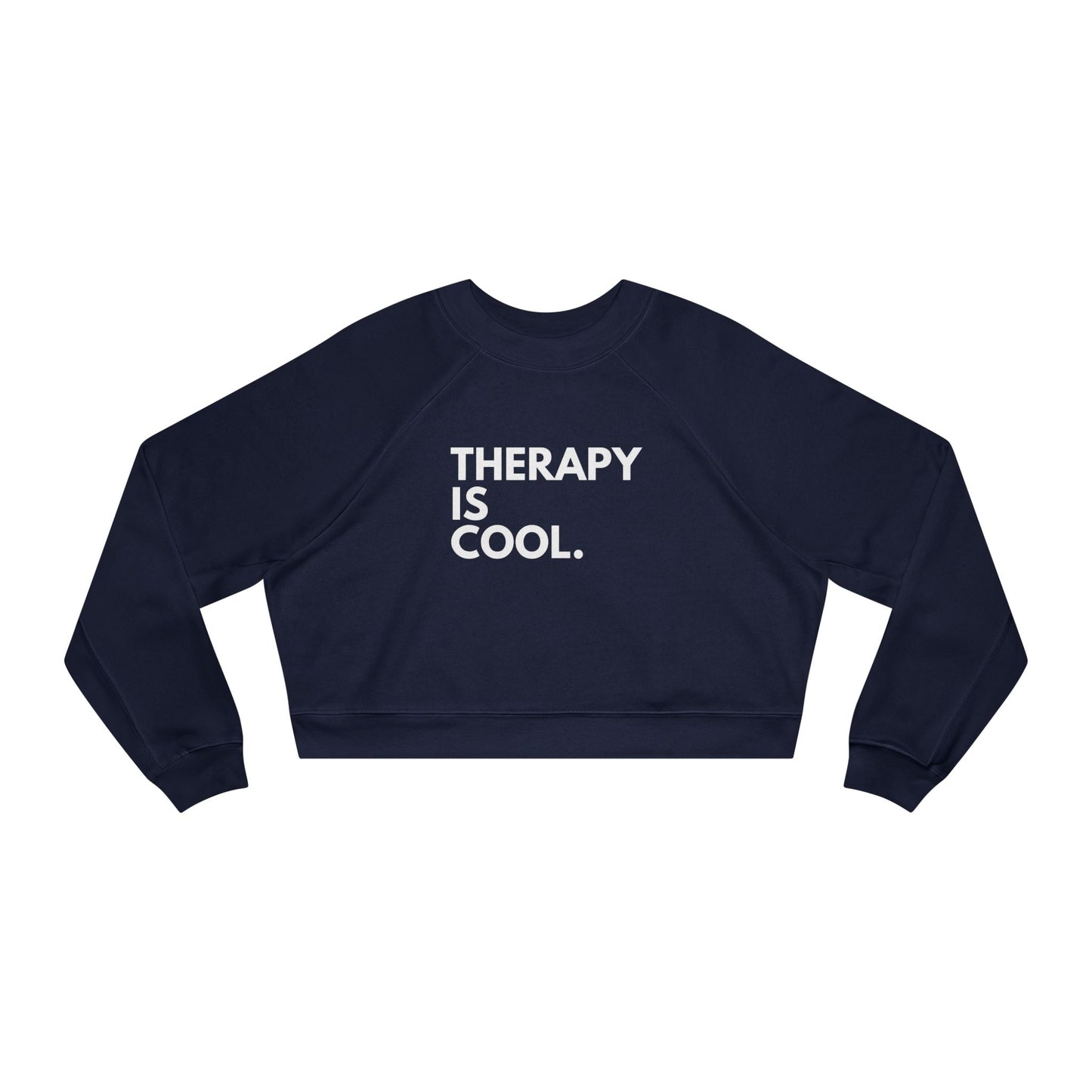 Therapy Is Cool - Women's Cropped Fleece Pullover