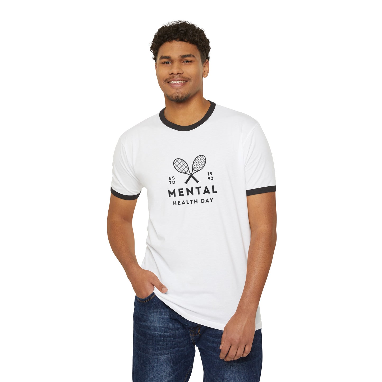 Mental Health Day Tennis Club - Ringer T-Shirt