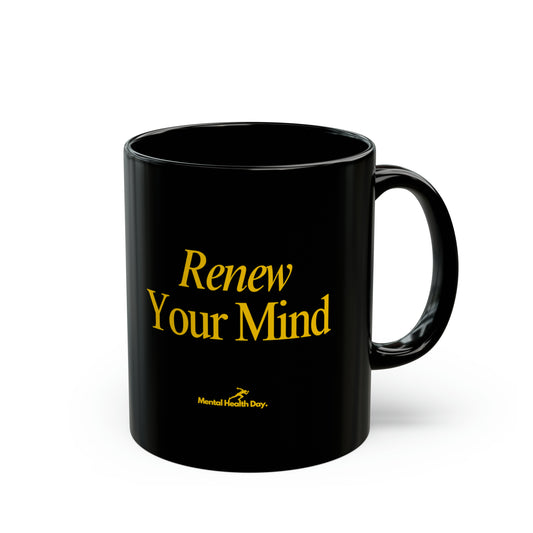 Renew Your Mind - Black Ceramic Mug