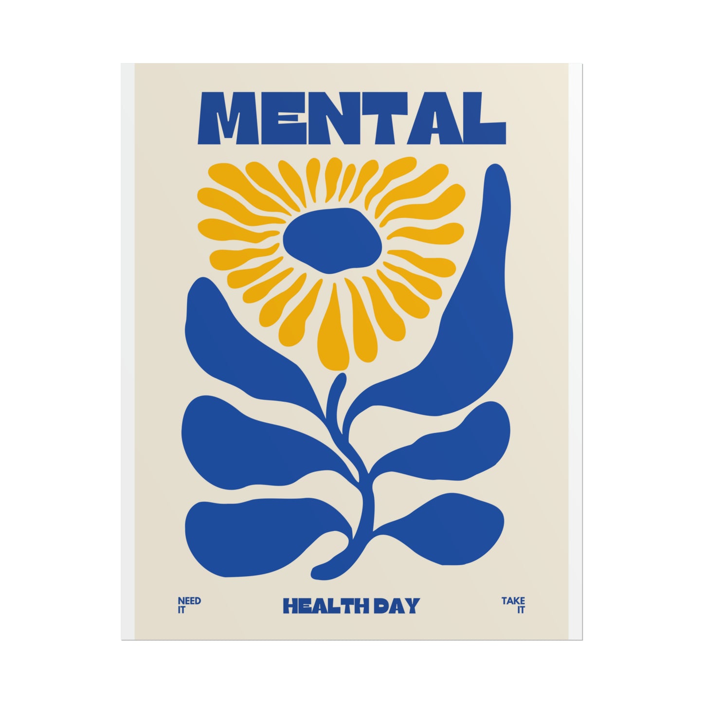 Mental Health Day - Flower Poster