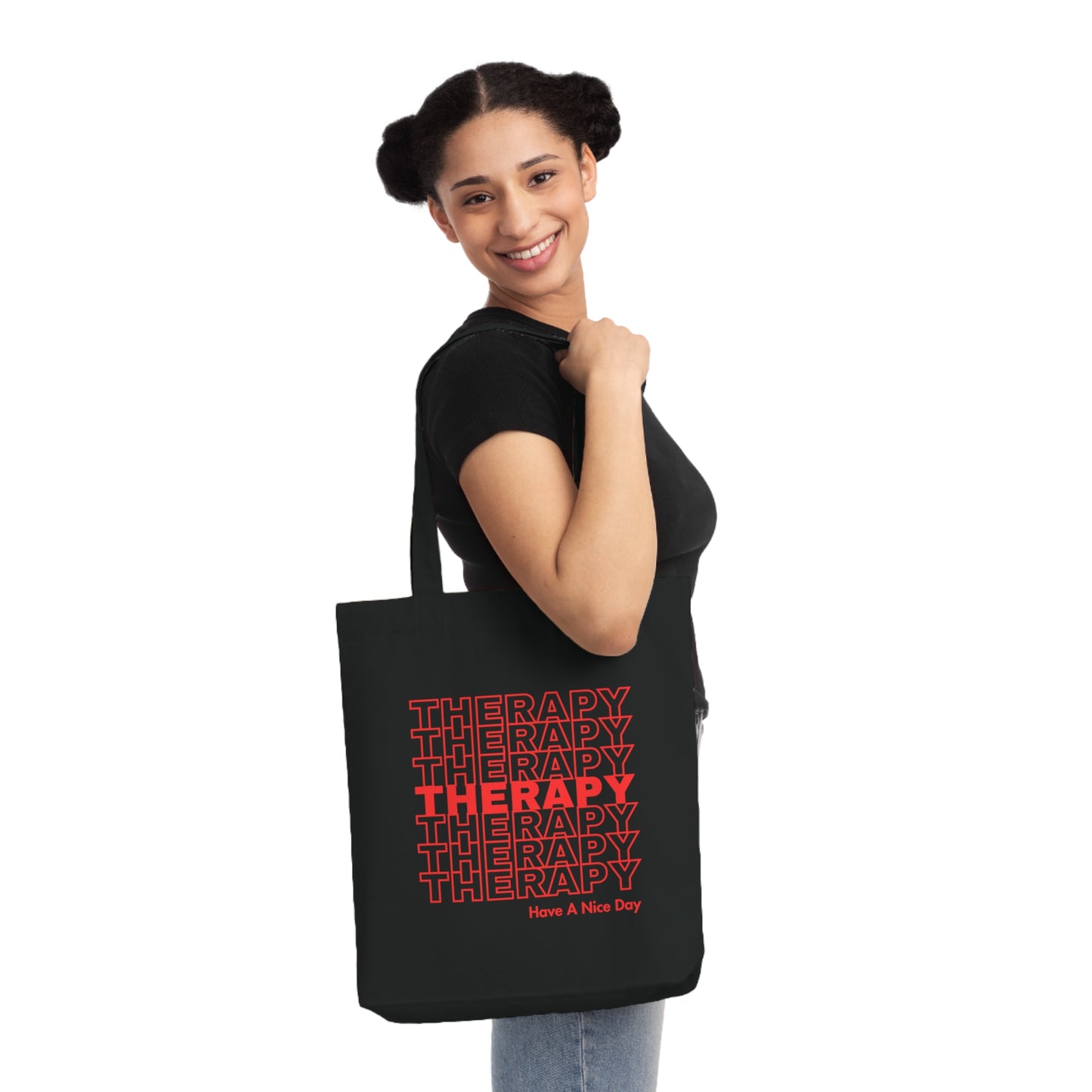 Therapy Have a Nice Day Woven Tote Bag