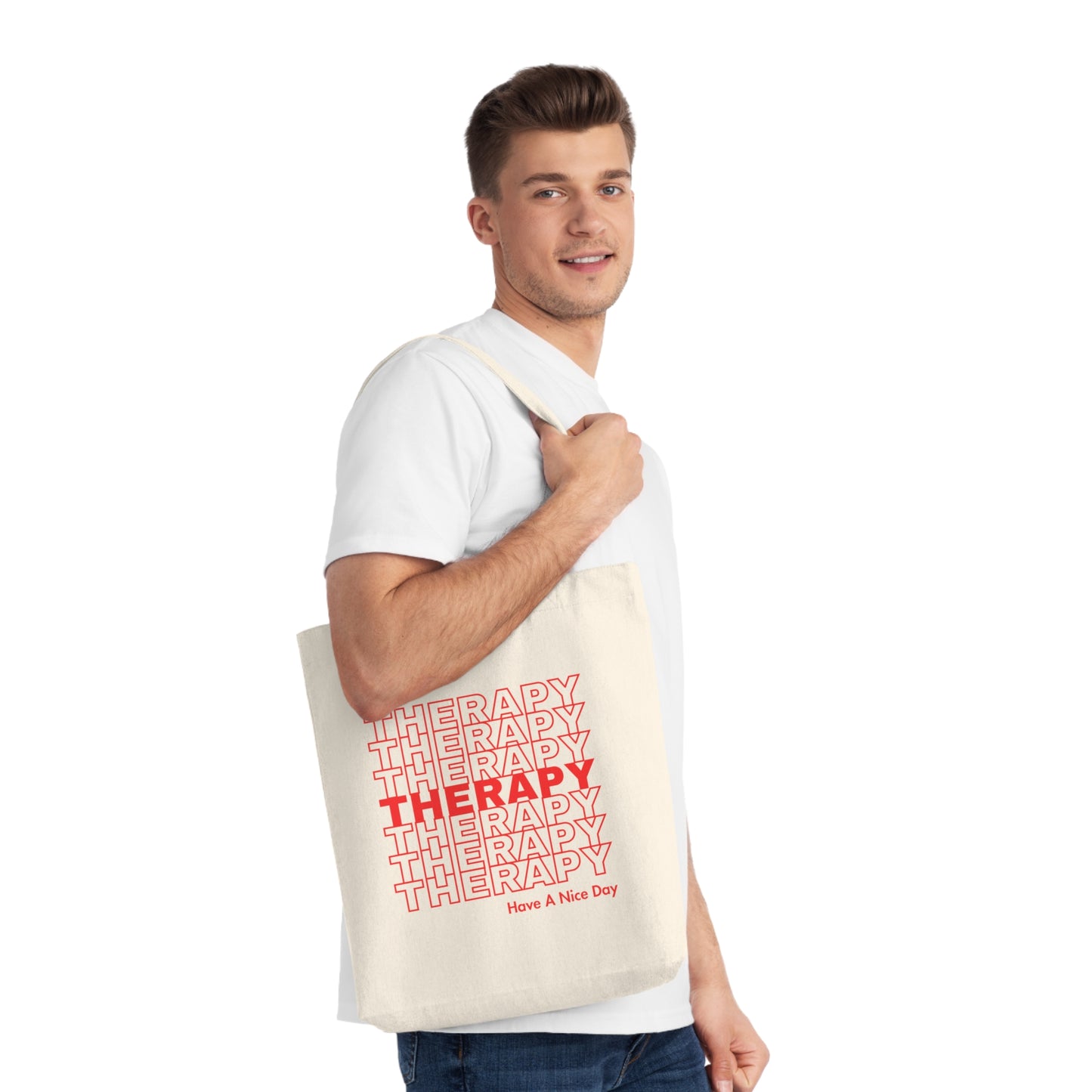 Therapy Have a Nice Day Woven Tote Bag