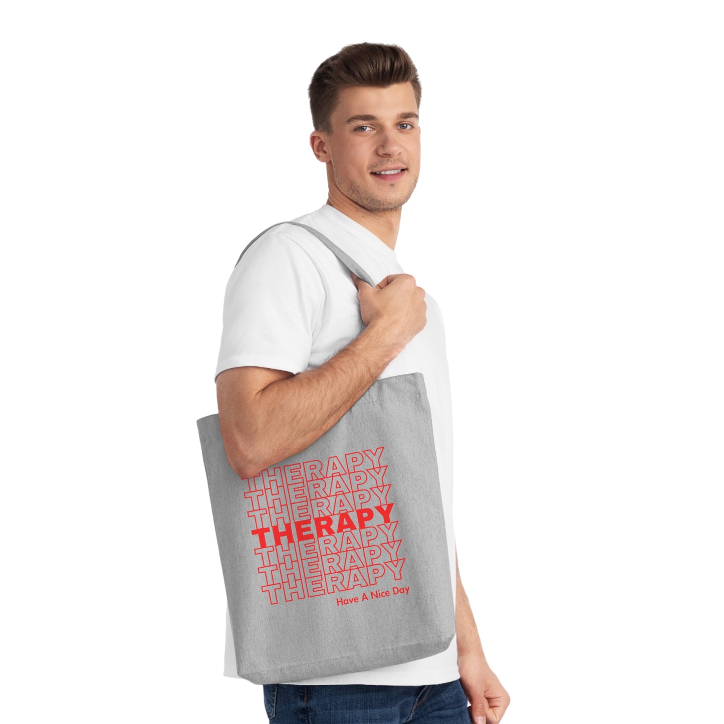 Therapy Have a Nice Day Woven Tote Bag