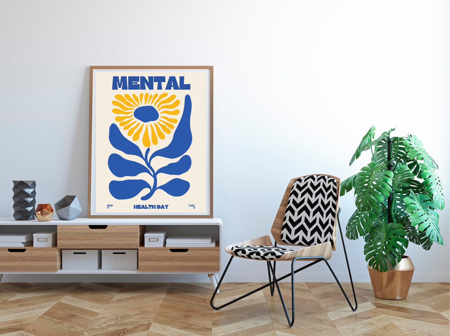 Mental Health Day - Flower Poster