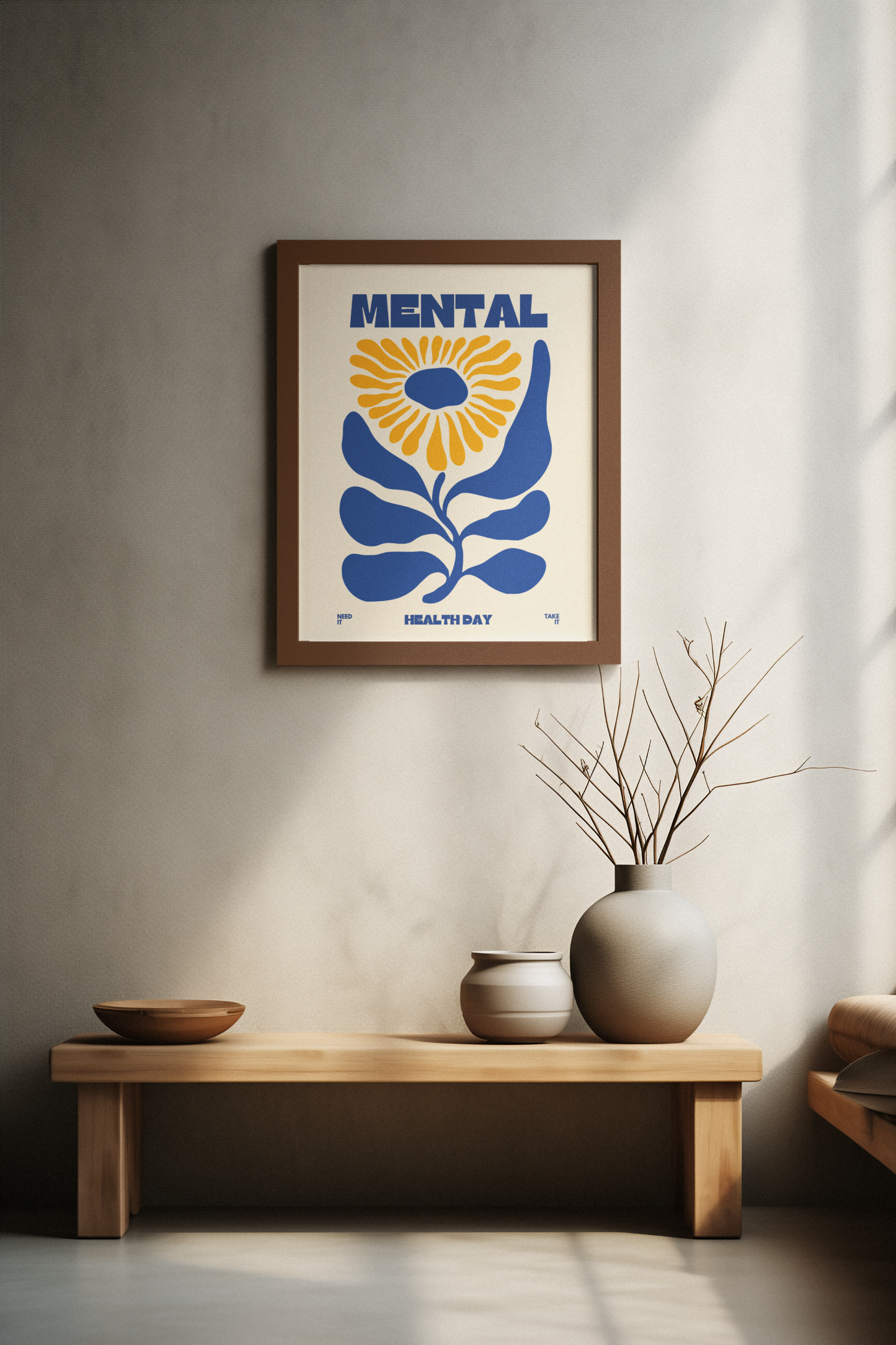 Mental Health Day - Flower Poster