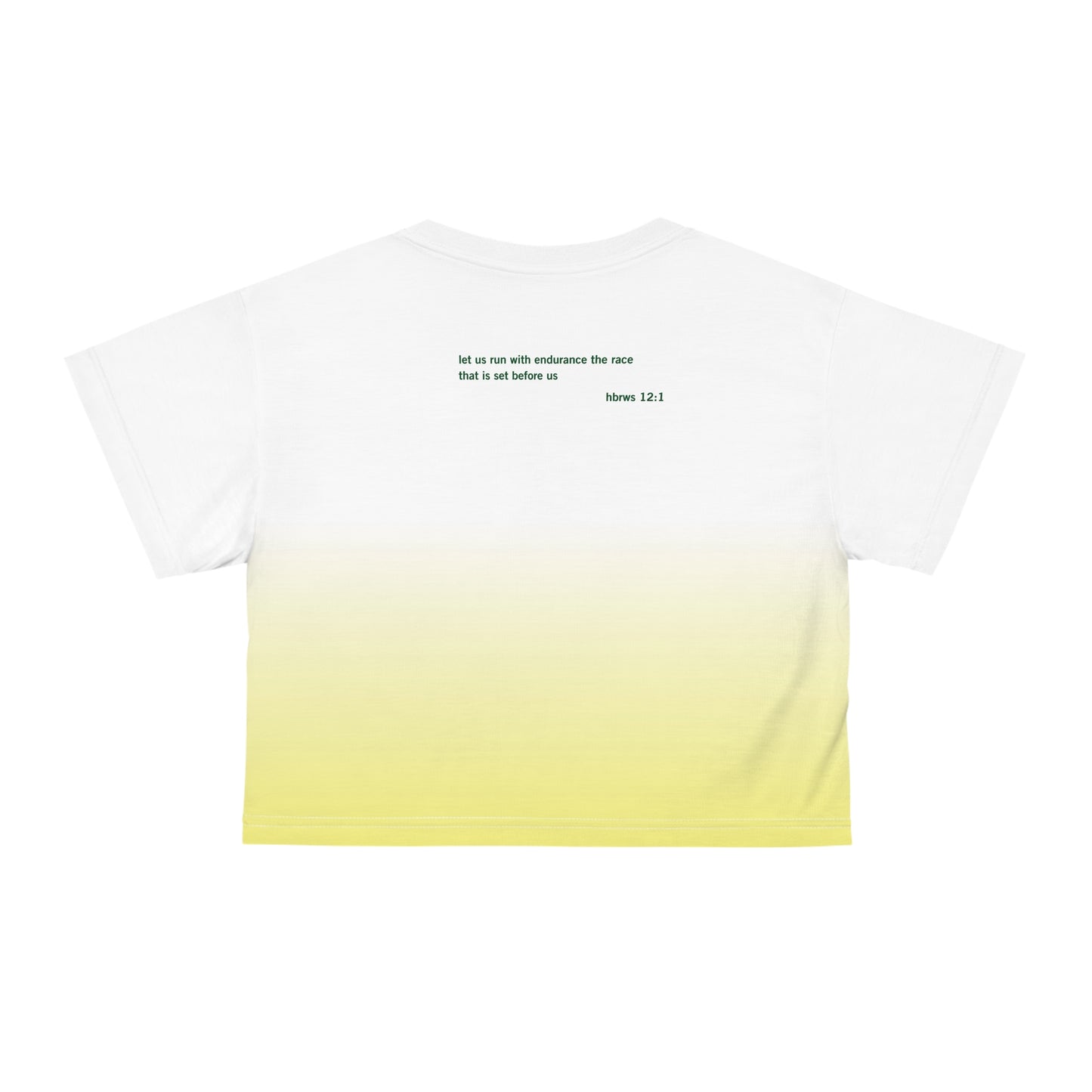 Run The Race Gradient Crop Tee