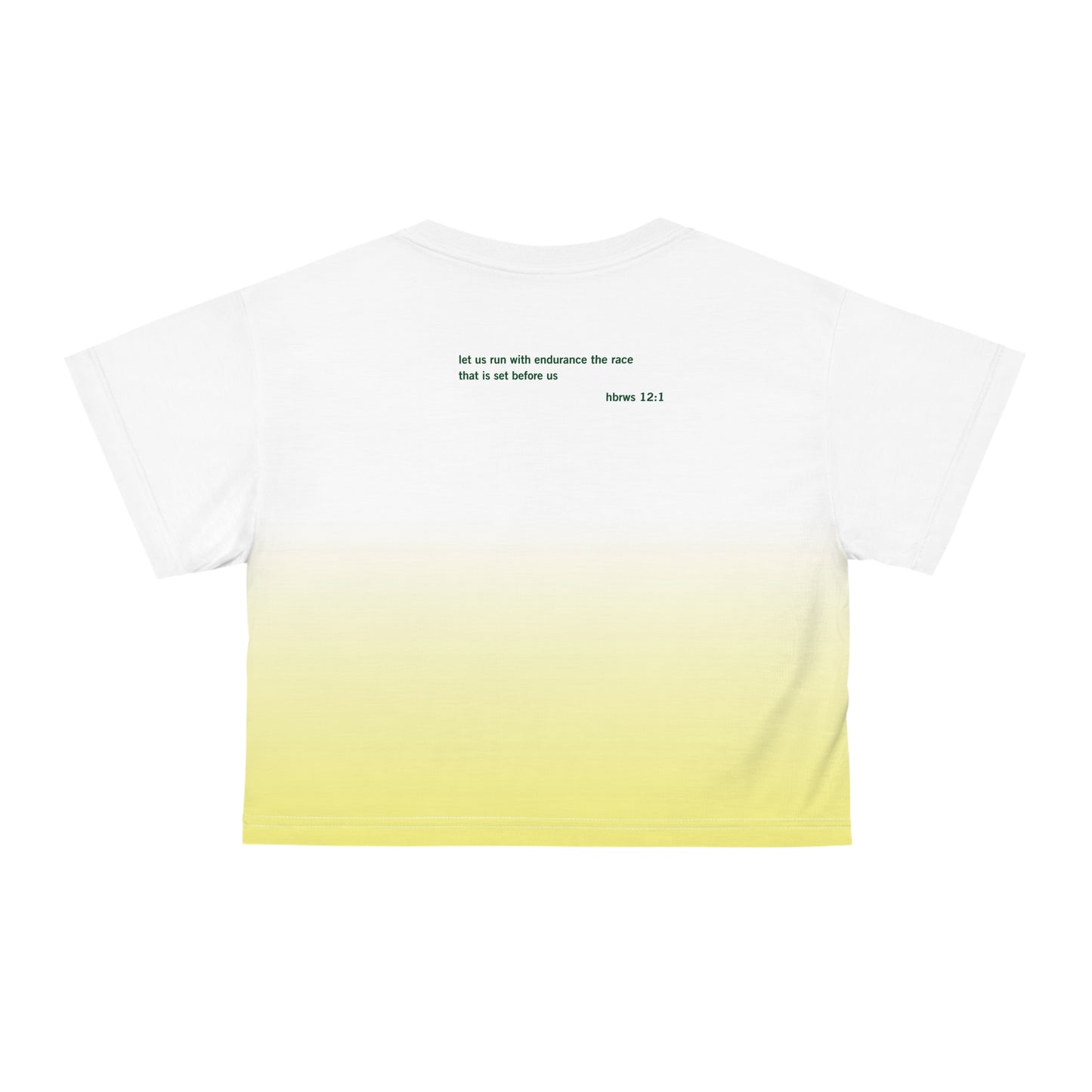 Run The Race Gradient Crop Tee