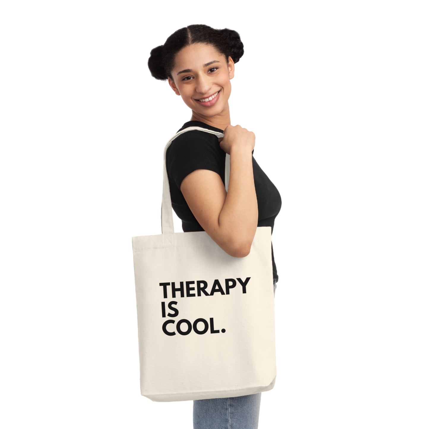 Therapy Is Cool - Woven Tote Bag