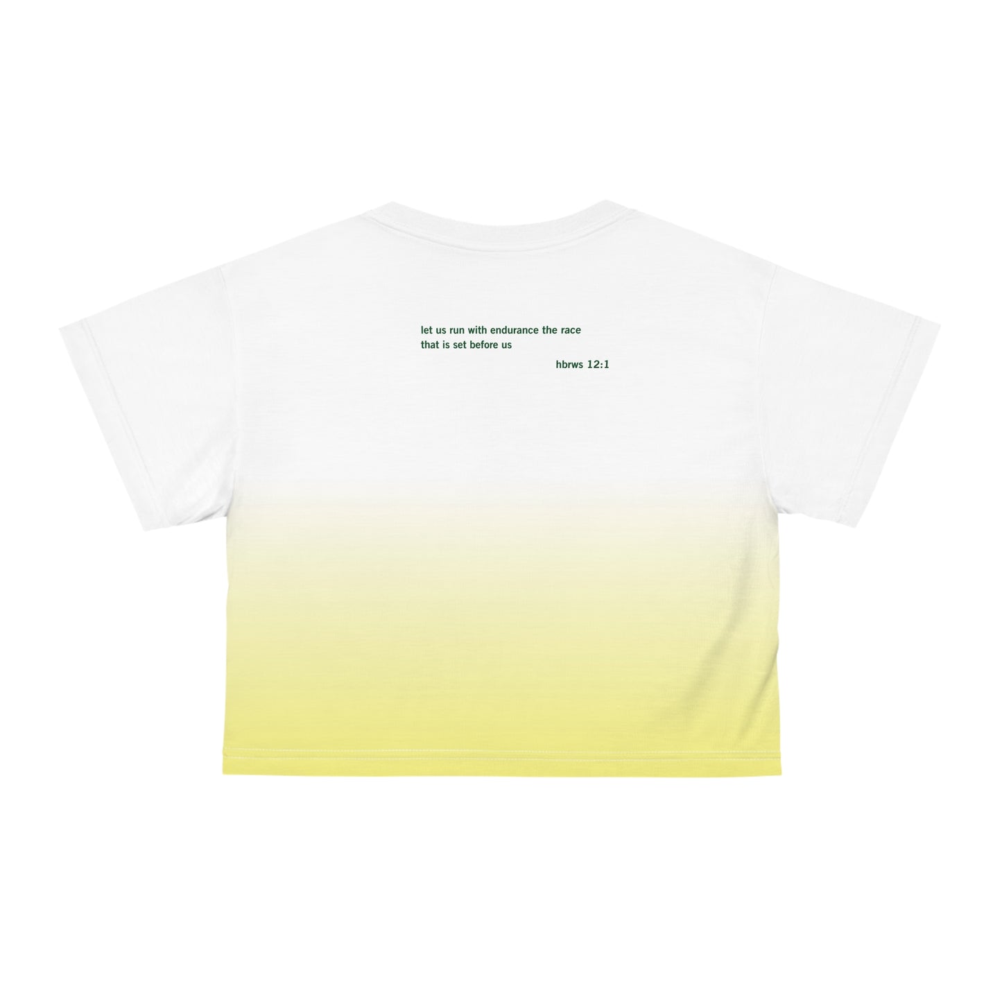 Run The Race Gradient Crop Tee